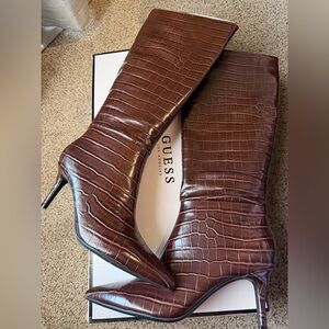 By Guess Wayla Knee-High Boots NWB color Chocolate Dark Brown